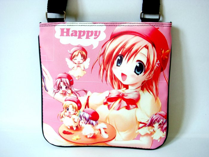 Japanese Anime Manga Art Cartoon Happy Messenger Sling Bag Purse