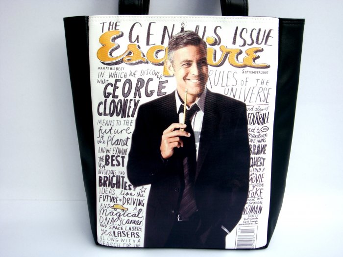 George Clooney Esquire Magazine Tote Shoulder Bag Purse