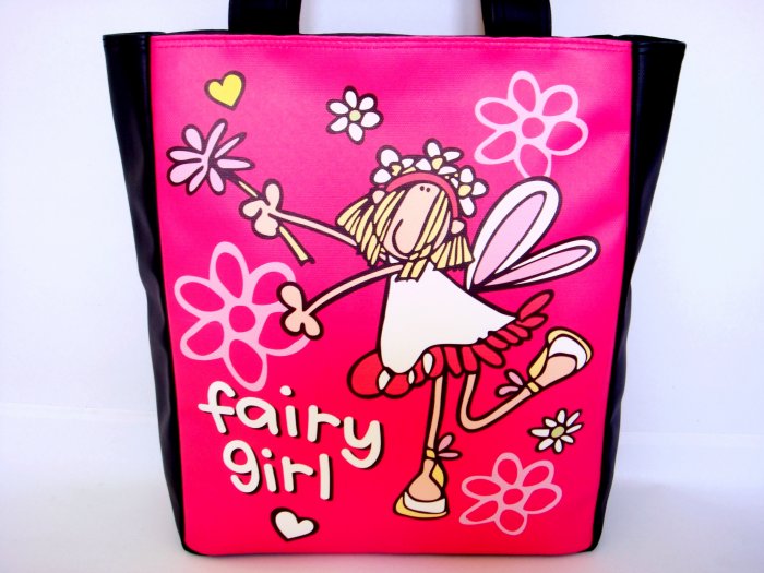 Fairy Girl Cartoon Fashion Large Tote Shoulder Bag Purse