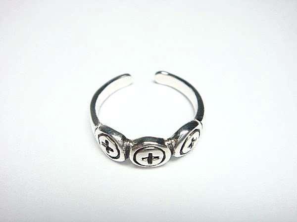 925 Sterling Silver Cross Design Adjustable Toe Ring