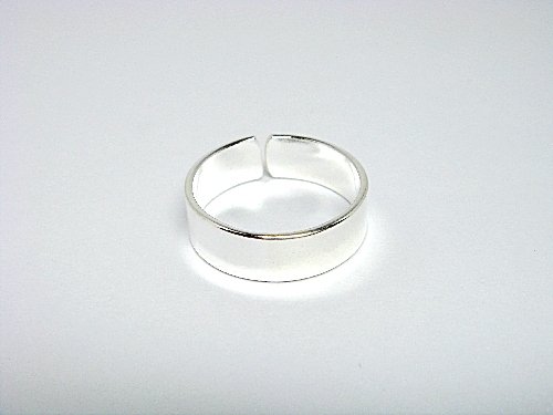 925 Sterling Silver Classic Band Adjustable Toe Ring