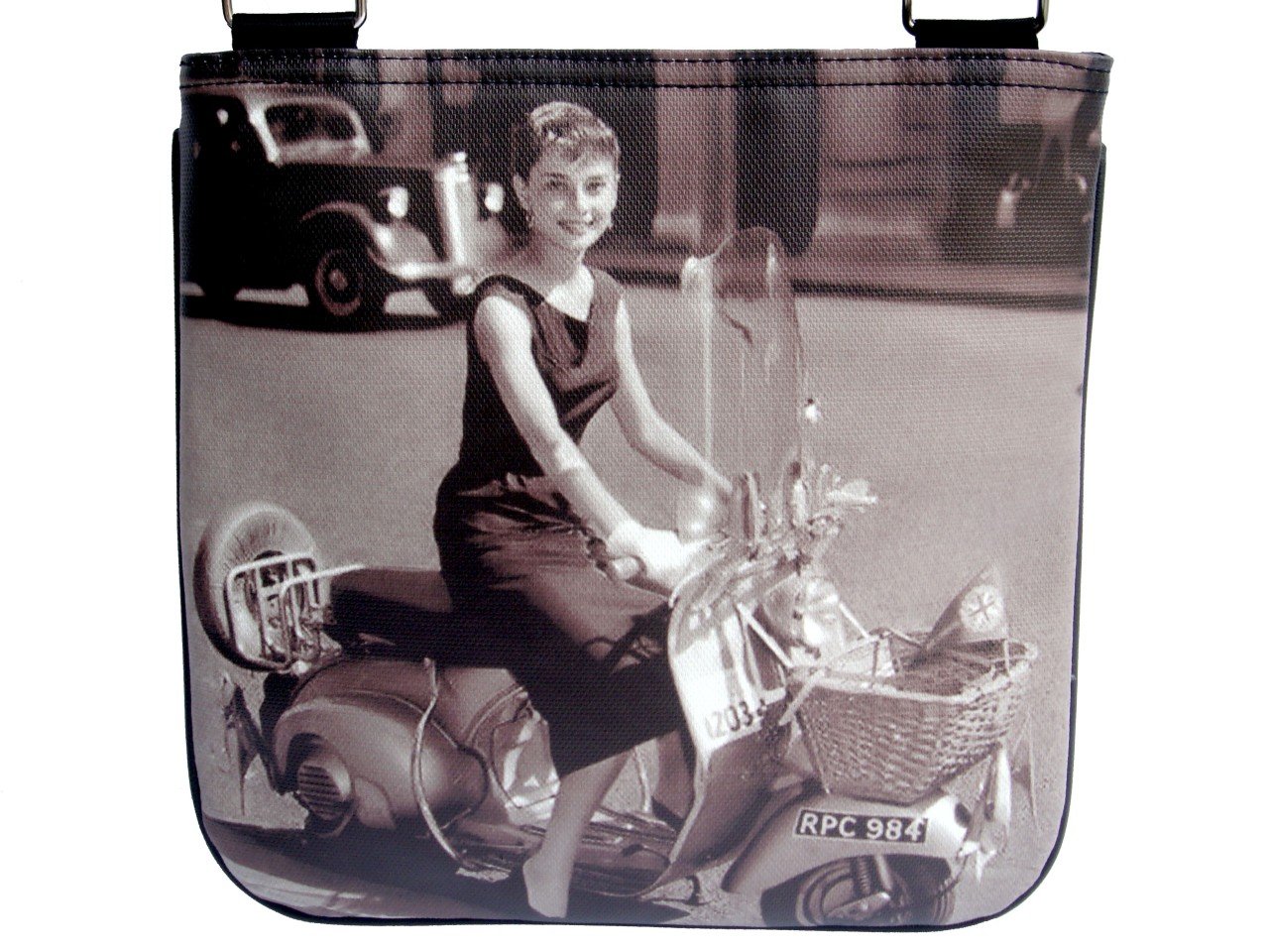 Audrey Hepburn Retro Classic Vespa Messenger Bag Purse