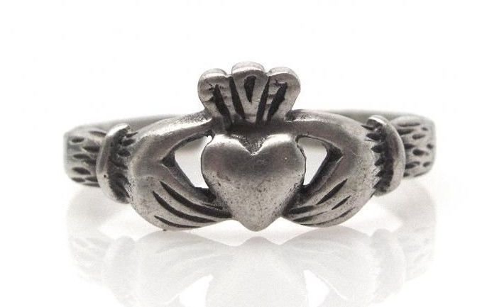 925 Sterling Silver Celtic Irish Claddagh Adjustable Pinky Toe Ring