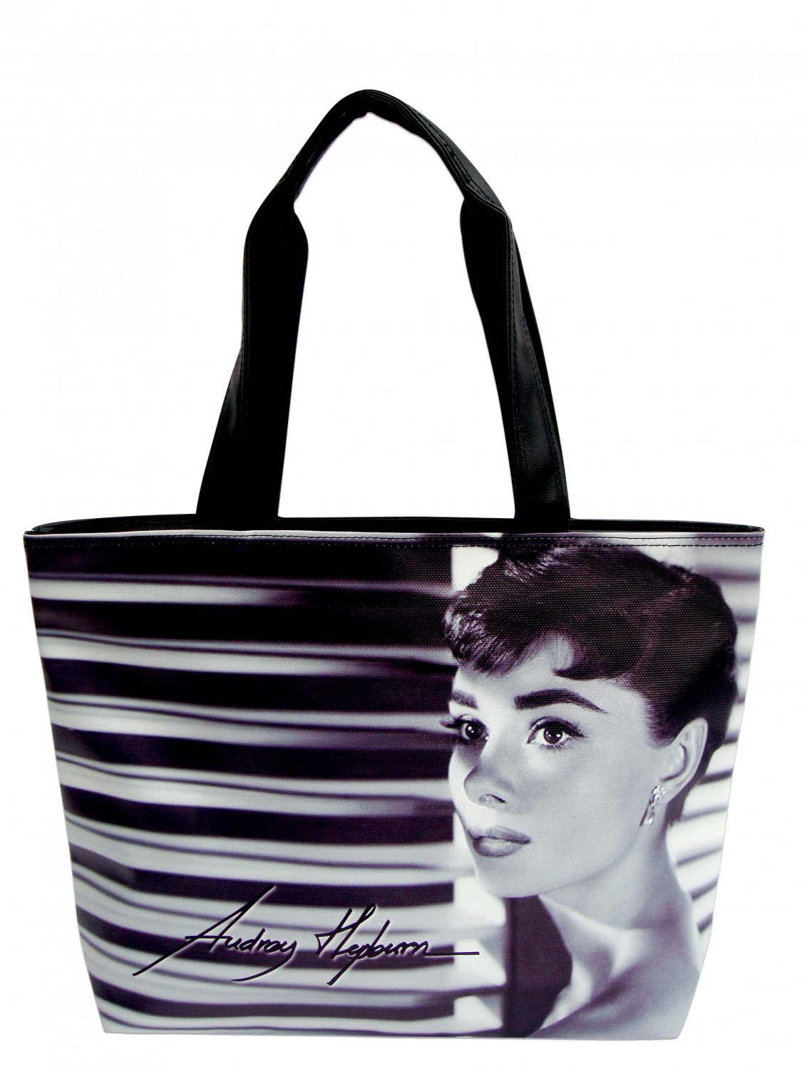 Audrey Hepburn Signature Classic Wide Tote Shoulder Bag Purse