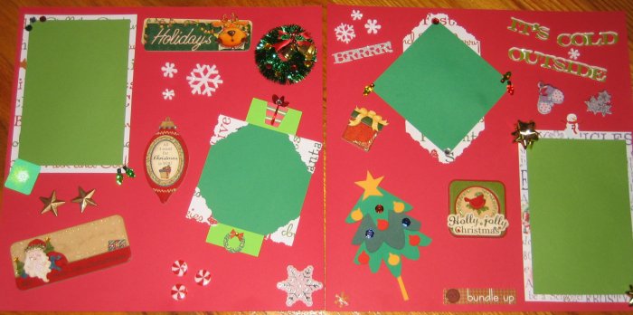 Christmas Premade 12x12 Scrapbook Pages