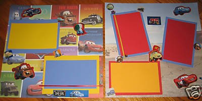Disney Cars Premade 12x12 Scrapbook Pages