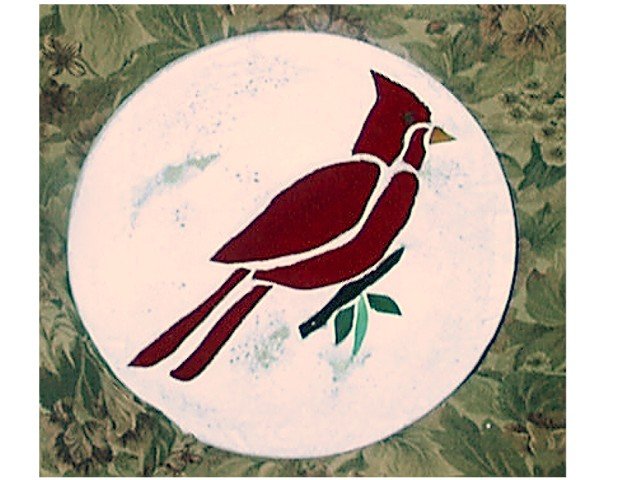 Round Cardinal Stepping Stone