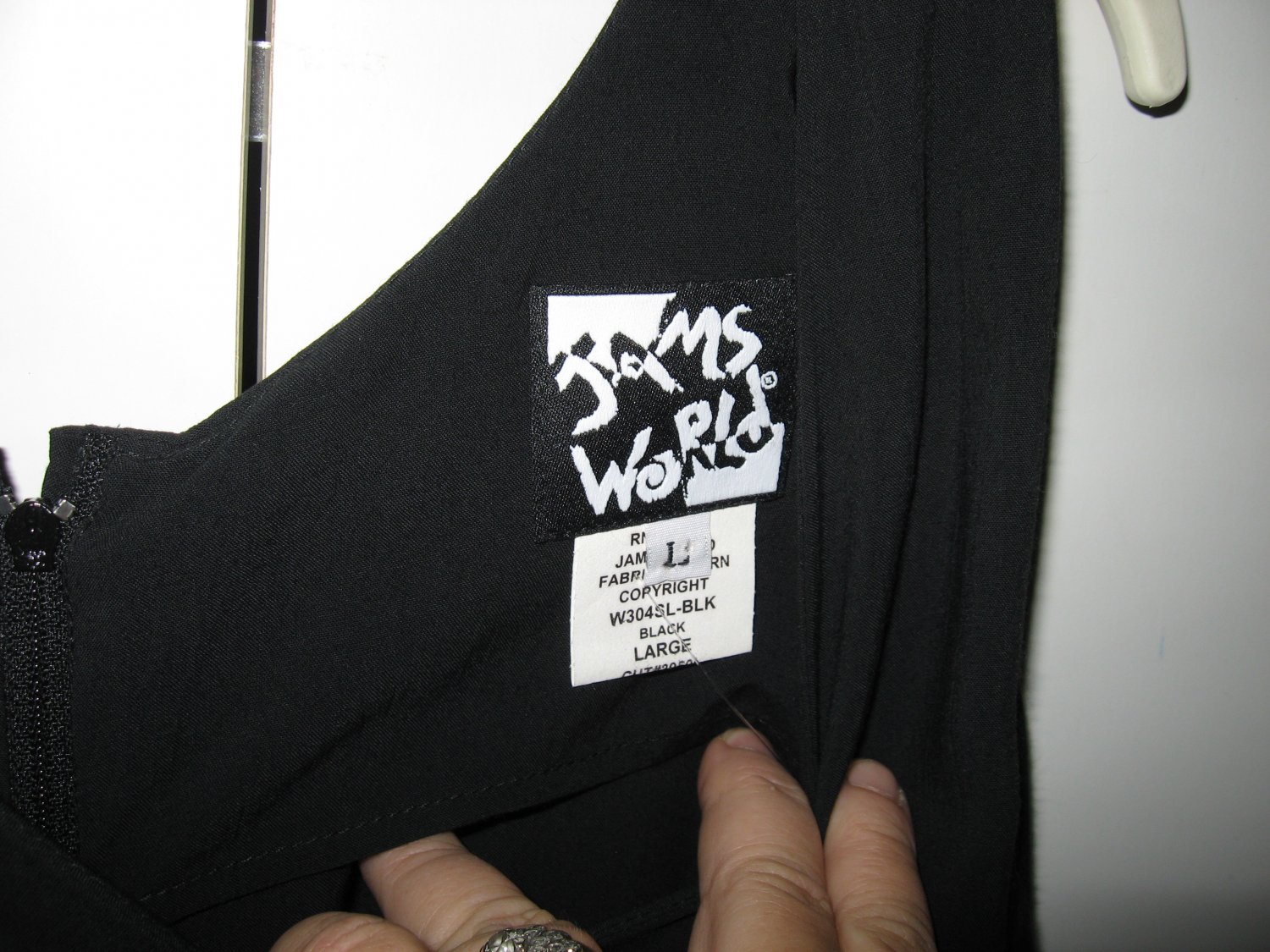 Jams World little black rayon dress Large NWT