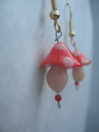Red Mushroom Earrings