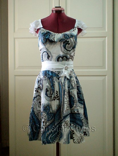 Paisley Wedding Cocktail Dress Sz S (was $26)