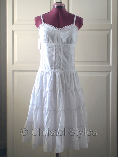 NEW Sexy White Cocktail Wedding Lace Dress Size L