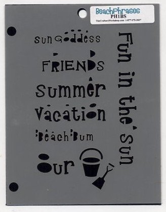 The Crafters Workshop Beach Phrases Mini Template PH1BS