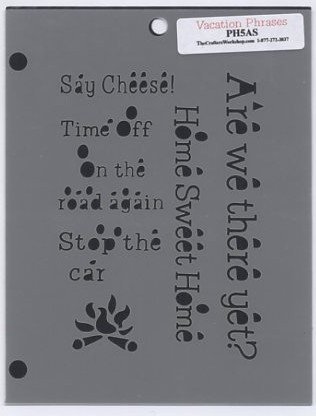 The Crafters Workshop Vacation Phrases Mini Template PH5AS