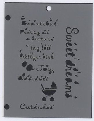 The Crafters Workshop Baby Girl Phrases Mini Template PH3BS
