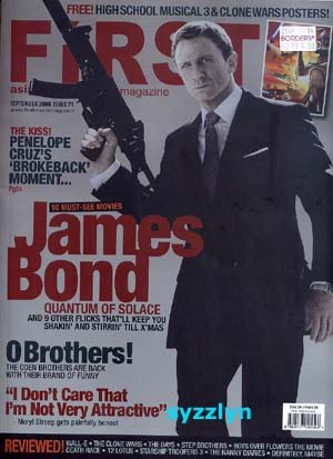 Asia Mag Daniel Craig JAMES BOND Quantum of Solace NEW!