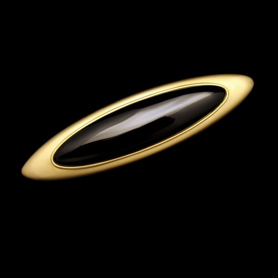 vintage brooch pin large matte goldtone oval faux onyx vintage brooch pin large matte goldtone oval faux onyx
