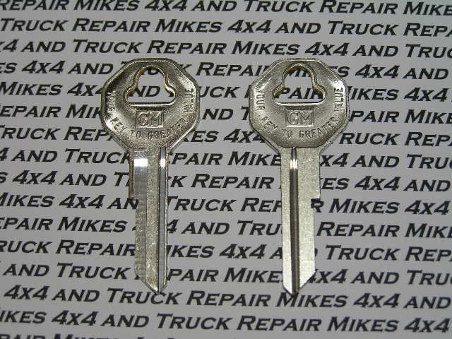 2 GM Chevrolet Vintage car and truck Ignition key blank keys blanks factory OEM