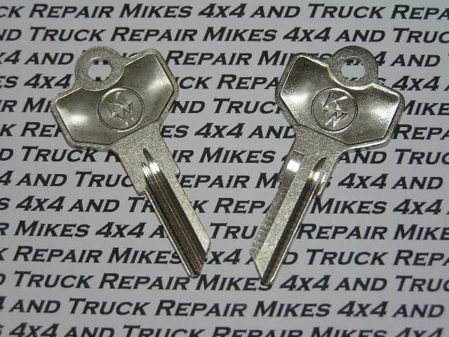 2 Kenworth truck tractor factory oem key blank blanks with KW logo