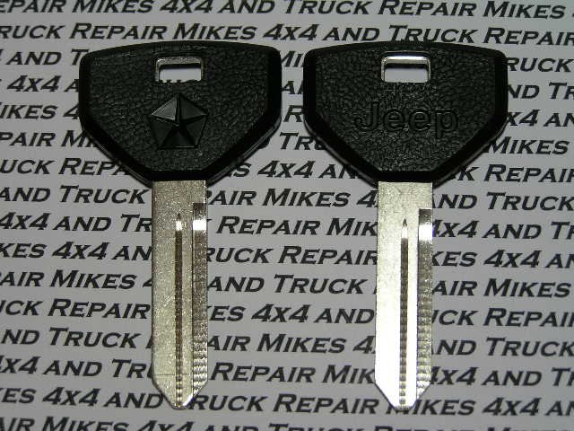 2 Jeep Cherokee Comanche Grand Cherokee Wrangler 1991-1992 factory OEM key blanks keys blank