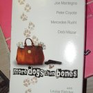 VHS GENTLY USED VIDEO MORE BONES THAN DOGS STARRING MERCEDES RUEHL JOE MANTEGNA BLACK COMEDY