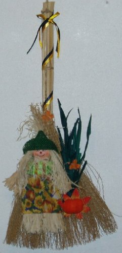 Scarecrow Broom Wall Hanging Halloween Fall Decor