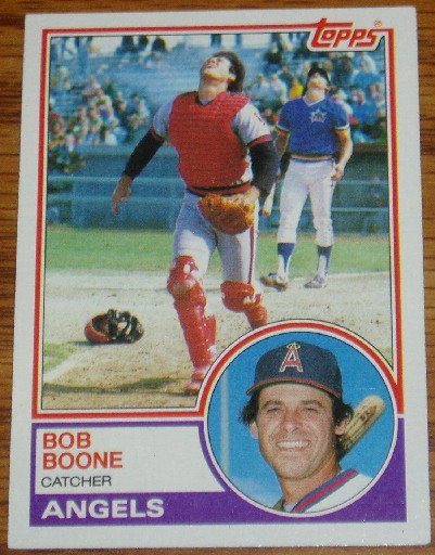 1983 MLB Topps Bob Boone California Angels Card #765