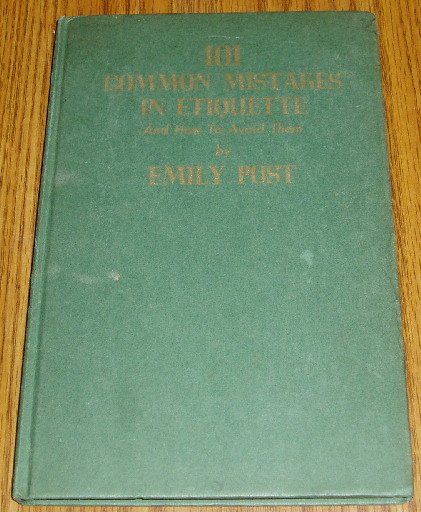 1939 Printing Emily Post Common Mistakes Etiquette Book
