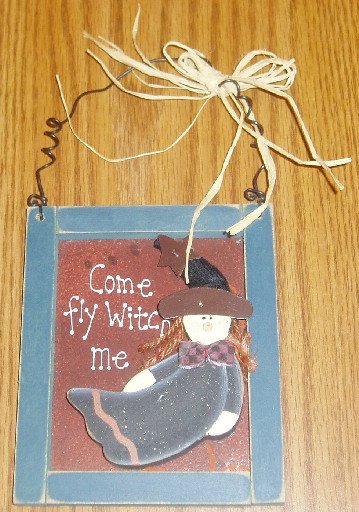 Come Fly Witch Me Halloween Wall Hanging Plaque Decor