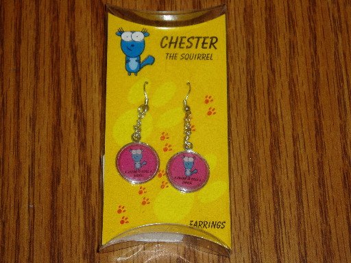 Chester the Squirrel A Smirk Is Still A Smile Earrings