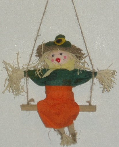 Scarecrow on a Swing Hanging Halloween Fall Decor