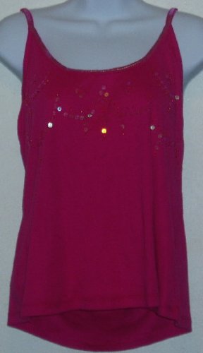 NWT i.e. relaxed Pink Sequined Tank Top Size Petite XL