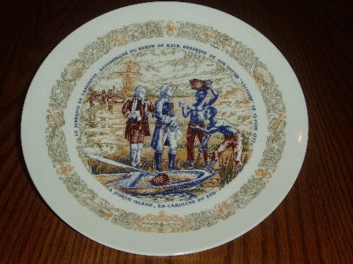 1973 D'Arceau Limoges Lafayette & Slaves Collector Plate