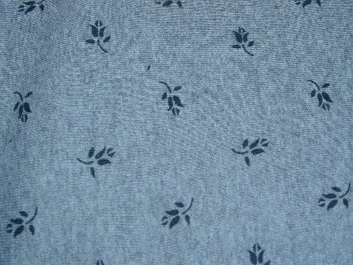 2+ Yards Cotton Gray W/Black Floral Fabric 63 In. Wide