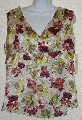NWT Amanda Smith Sleeveless V Neck Top/Blouse Size 14