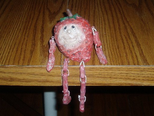 Collections Etc. Strawberry Figural Shelf Sitter