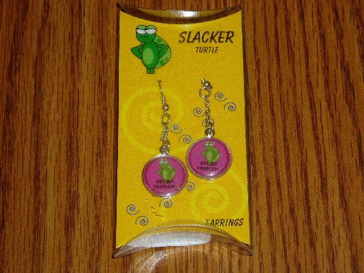 Slacker Turtle Not My Problem Novelty Dangle Earrings
