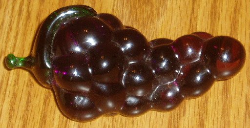 Art Glass Purple Glass Grape Cluster Home Decor Fruit