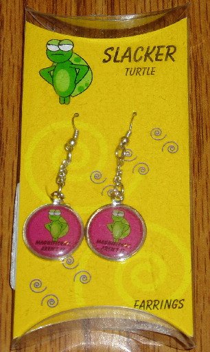Slacker Turtle Magnificent Aren't I Dangle Earrings NIP
