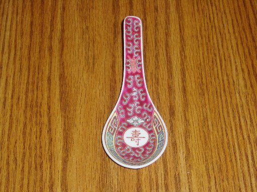 Decorative Spoon Rest Chinese Theme Red Yellow Blue