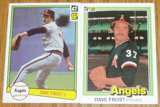 Lot of 2 Donruss Dave Frost Cards #52, 290 1981 1982