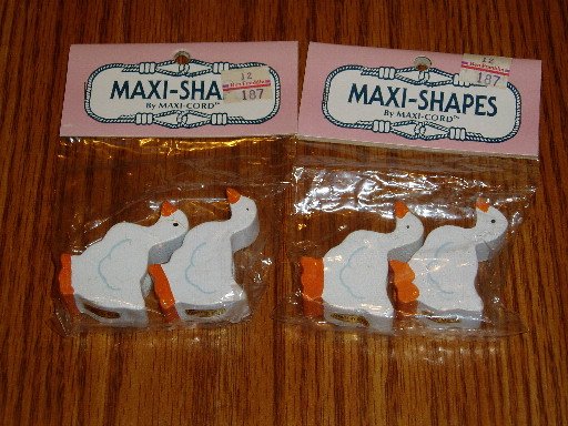 Maxi-Shapes by Maxi-Cord Macrame/Craft Beads Ducks NIP