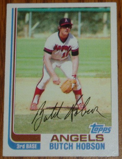 1982 MLB Topps Card #357 Butch Hobson California Angels