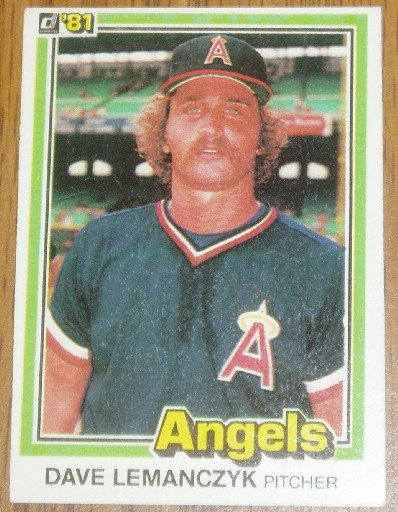 1981 MLB Donruss Dave Lemanczyk Angels Card #292