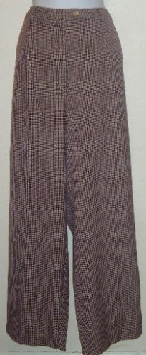 NWT Sag Harbor Sz 18W Red/Black/Tan/Purple Plaid Pants