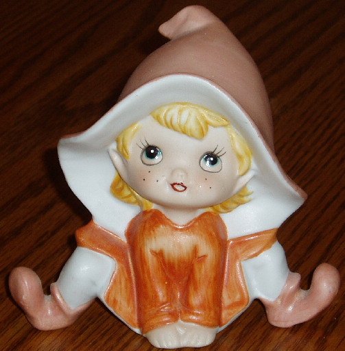 HOMCO Pixie/Elf Figurine Orange #5213