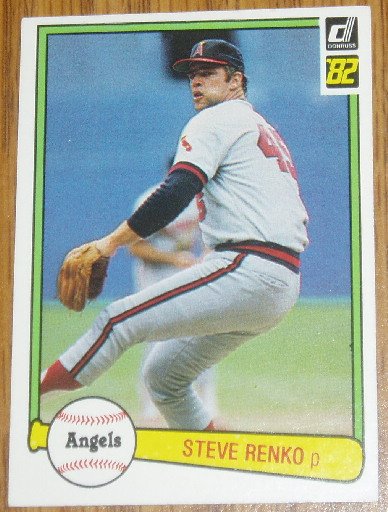 1982 MLB Donruss Steve Renko California Angels Card #38