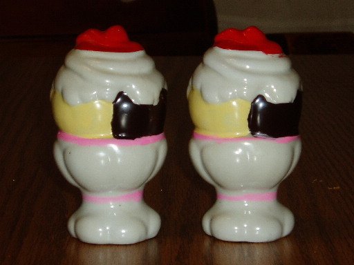Ice Cream Sundae Figural Salt and Pepper Shaker Set