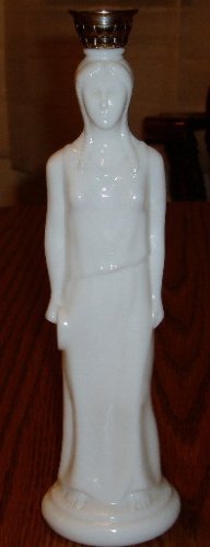 Avon Greek Goddess White Milk Glass Figural Bottle