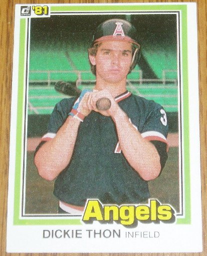 1981 MLB Donruss Dickie Thon California Angels Card #290