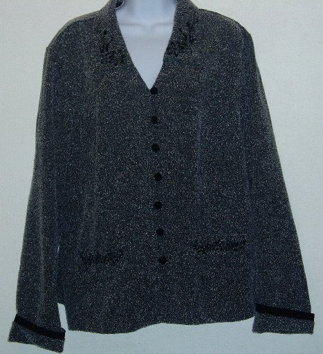 Melissa Harper M.H.M. Woman Gray Jacket/Top Size 18W